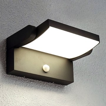 Brilagi - LED Solárne nástenné svietidlo so senzorom pohybu a súmraku ANKLE LED/10W/3,7V 3000 mAh 3000K IP65 antracit