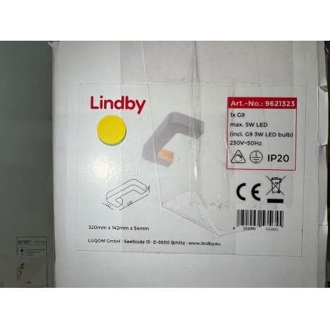 Lindby - LED Nástenné svietidlo JULIKA 1xG9/5W/230V