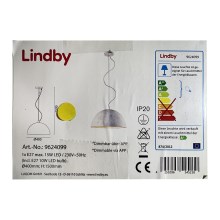 Lindby - LED RGB Stmievateľný luster na lanku CAROLLE LED/10W/230V Wi-Fi Tuya