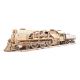 Ugears - 3D drevenené mechanické puzzle V-Express parná lokomotíva s tendrom