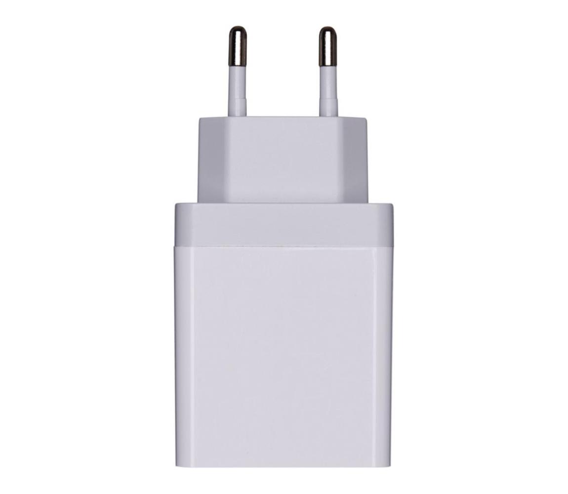 Obrázok EMOS USB, USB-C PD, QC 3.0, 1,5–3,0A (30W) max. (1704012000) biela