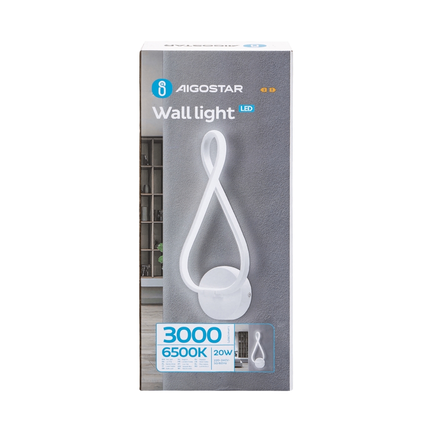 Aigostar - LED Nástenné svietidlo LED/20W/230V 6500K biela
