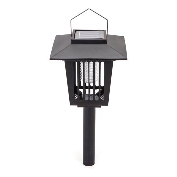 Aigostar - LED Solárna lampa s lapačom hmyzu LED/0,03W/1,2V 55,2cm čierna 6500K IP44