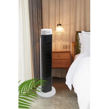 Aigostar - Stĺpový ventilátor 45W/230V čierna/biela