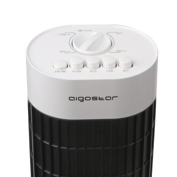 Aigostar - Stĺpový ventilátor 45W/230V čierna/biela