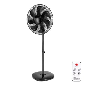 Aigostar - Stojanový ventilátor 55W/230V čierna + diaľkové ovládanie