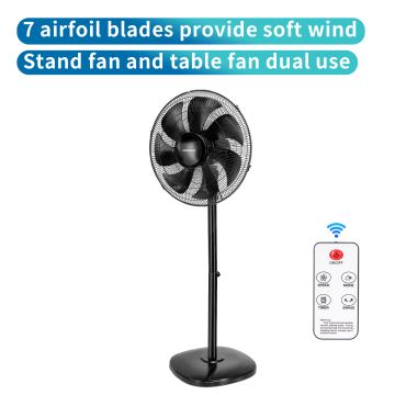 Aigostar - Stojanový ventilátor 55W/230V čierna + diaľkové ovládanie