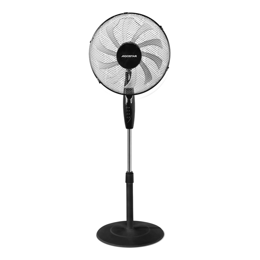 Aigostar - Stojanový ventilátor 60W/230V čierna