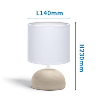 Aigostar - Stolná lampa 1xE14/40W/230V béžová/biela