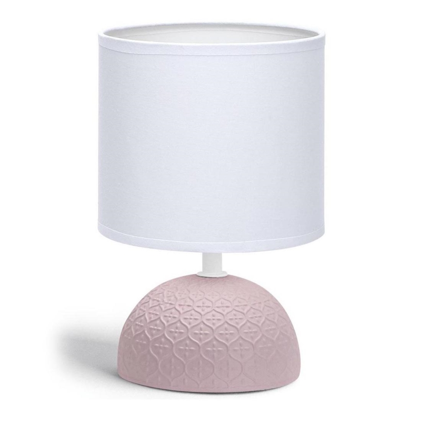 Aigostar - Stolná lampa 1xE14/40W/230V ružová/biela