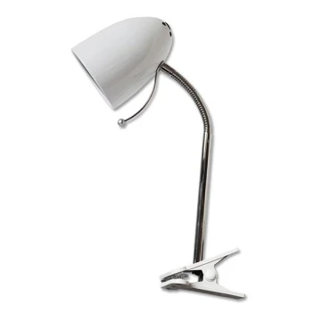 Aigostar -  Stolná lampa s klipom 1xE27/11W/230V biela/chróm