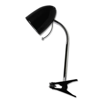 Aigostar -  Stolná lampa s klipom 1xE27/11W/230V čierna/chróm
