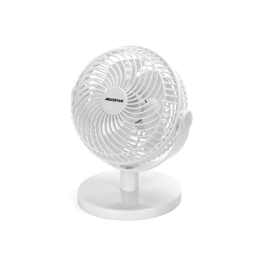 Aigostar - Stolný ventilátor 3W/5V biela