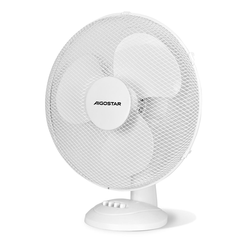 Aigostar - Stolný ventilátor 40W/230V biela