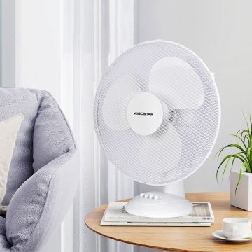 Aigostar - Stolný ventilátor 40W/230V biela