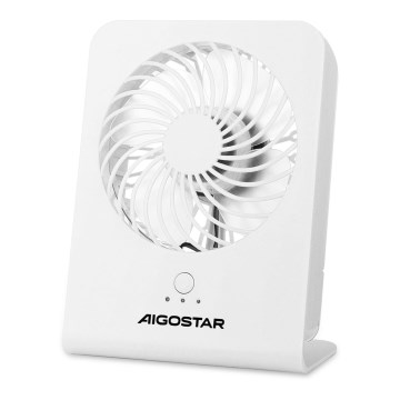 Aigostar - Stolný ventilátor 5W/5V biela