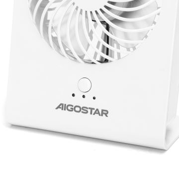 Aigostar - Stolný ventilátor 5W/5V biela