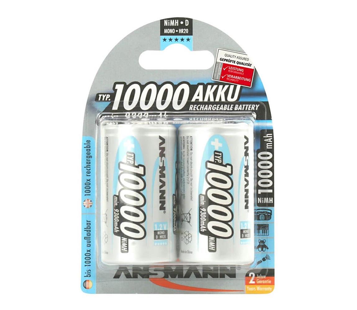 Ansmann Ansmann 06549 Mono D - 2ks nabíjacia batéria D NiMH/1,2V/1000mAh 