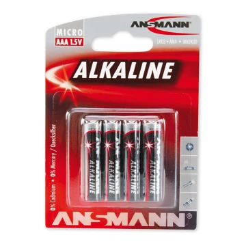 Ansmann 09630 LR03 AAA RED - 4ks alkalická batéria 1,5V