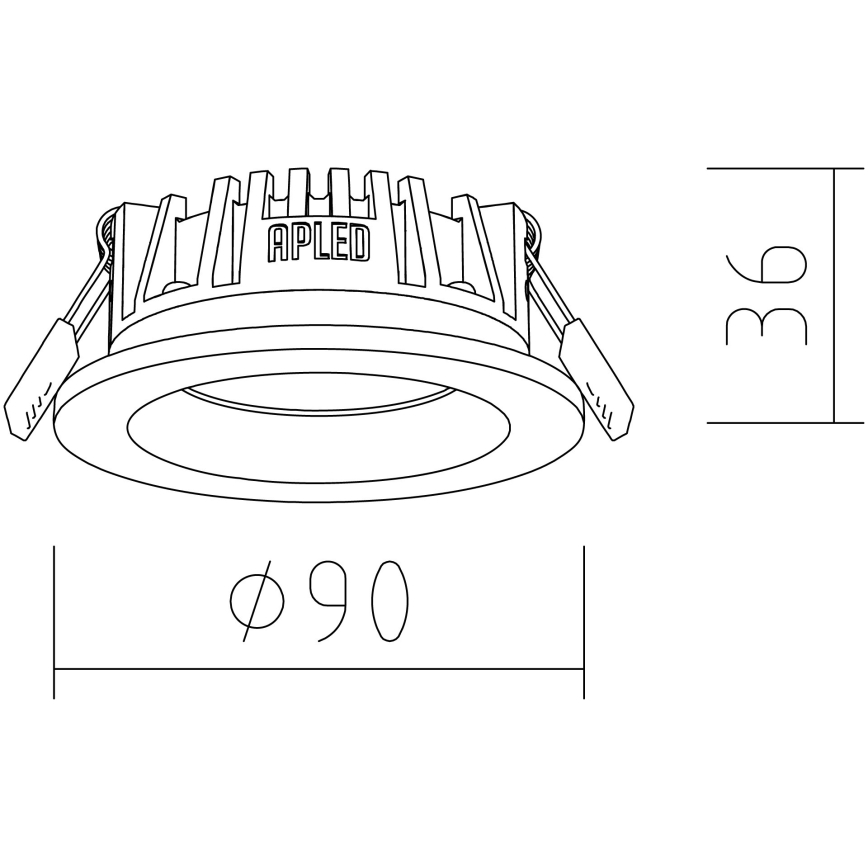 APLED - LED Podhľadové svietidlo RONDO WOODLINE LED/3W/230V 4000K pr. 9 cm jaseň masív