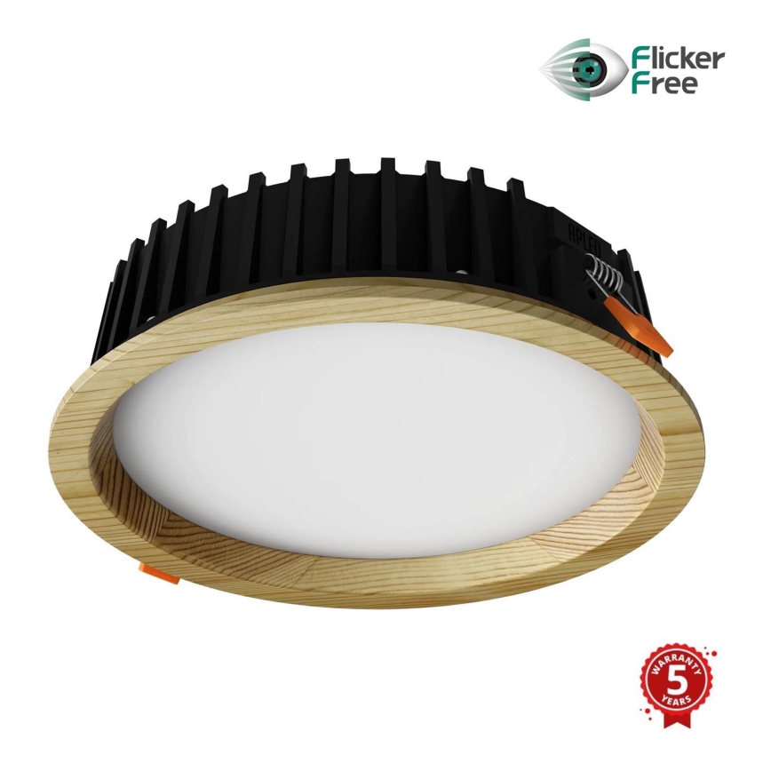 APLED - LED Podhľadové svietidlo RONDO WOODLINE LED/12W/230V 3000K pr. 20 cm borovica masív