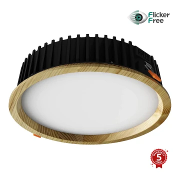 APLED - LED Podhľadové svietidlo RONDO WOODLINE LED/18W/230V 3000K pr. 26 cm borovica masív