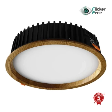 APLED - LED Podhľadové svietidlo RONDO WOODLINE LED/18W/230V 4000K pr. 26 cm dub masív