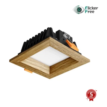 APLED - LED Podhľadové svietidlo SQUARE WOODLINE LED/3W/230V 3000K 9x9 cm dub masív