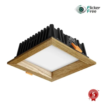 APLED - LED Podhľadové svietidlo SQUARE WOODLINE LED/6W/230V 3000K 12x12 cm dub masív