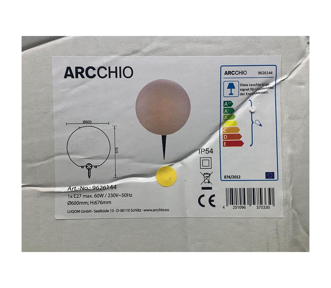 Arcchio Arcchio - Vonkajšia lampa SENADIN 1xE27/60W/230V 60 cm IP54 