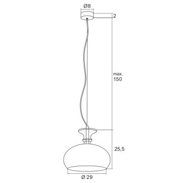 Argon 3805 - LED Luster na lanku GROSSETO LED/8W/230V