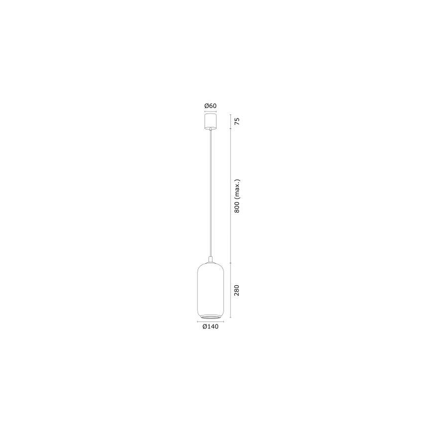 Argon 4993 - Luster na lanku PALLADO 1xE27/15W/230V zlatá/biela