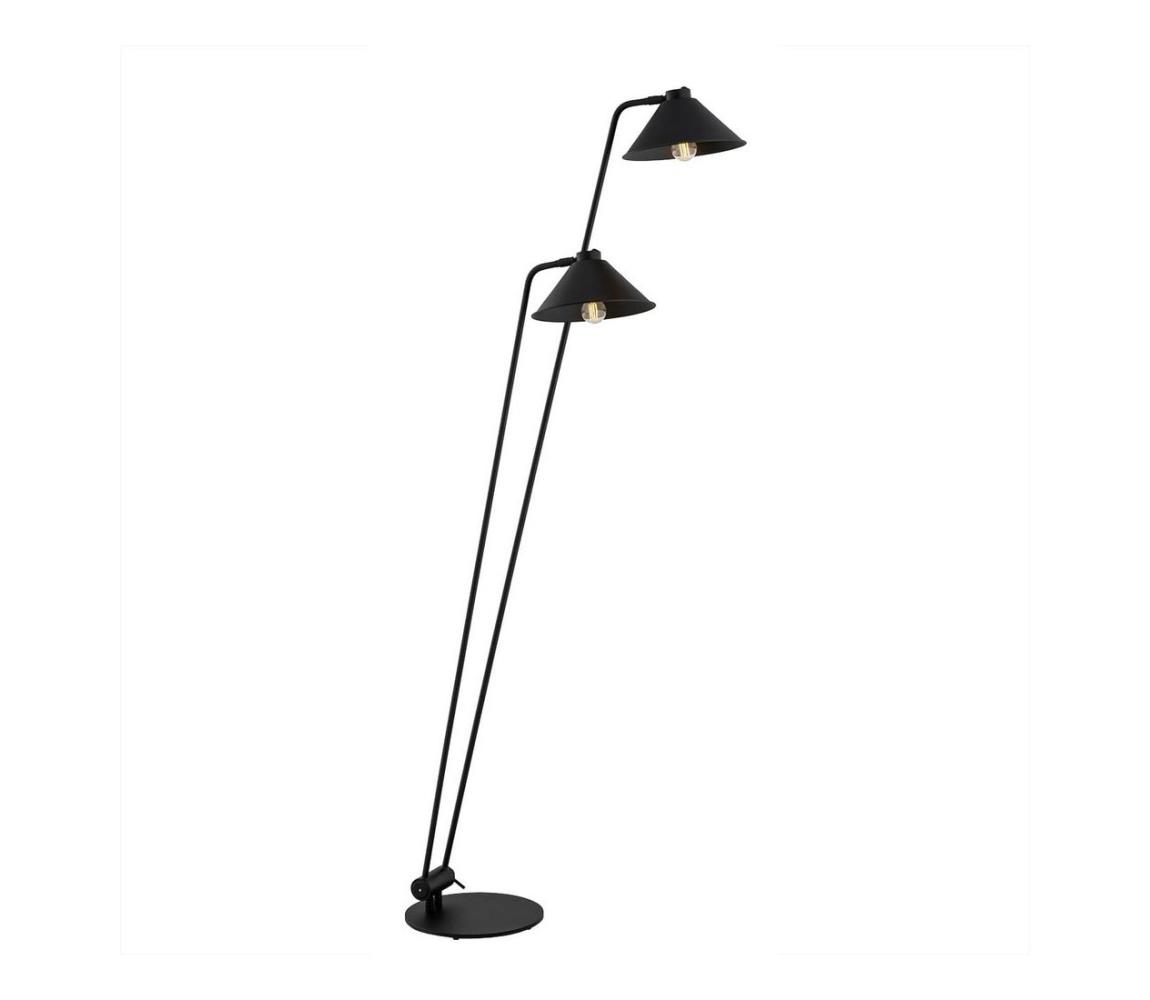 Argon Argon 7075 - Stojacia lampa GABIAN 2xE27/15W/230V čierna 