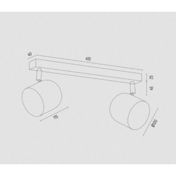 Argon 7150 - Bodové svietidlo ISOLA 2xGU10/5W/230V