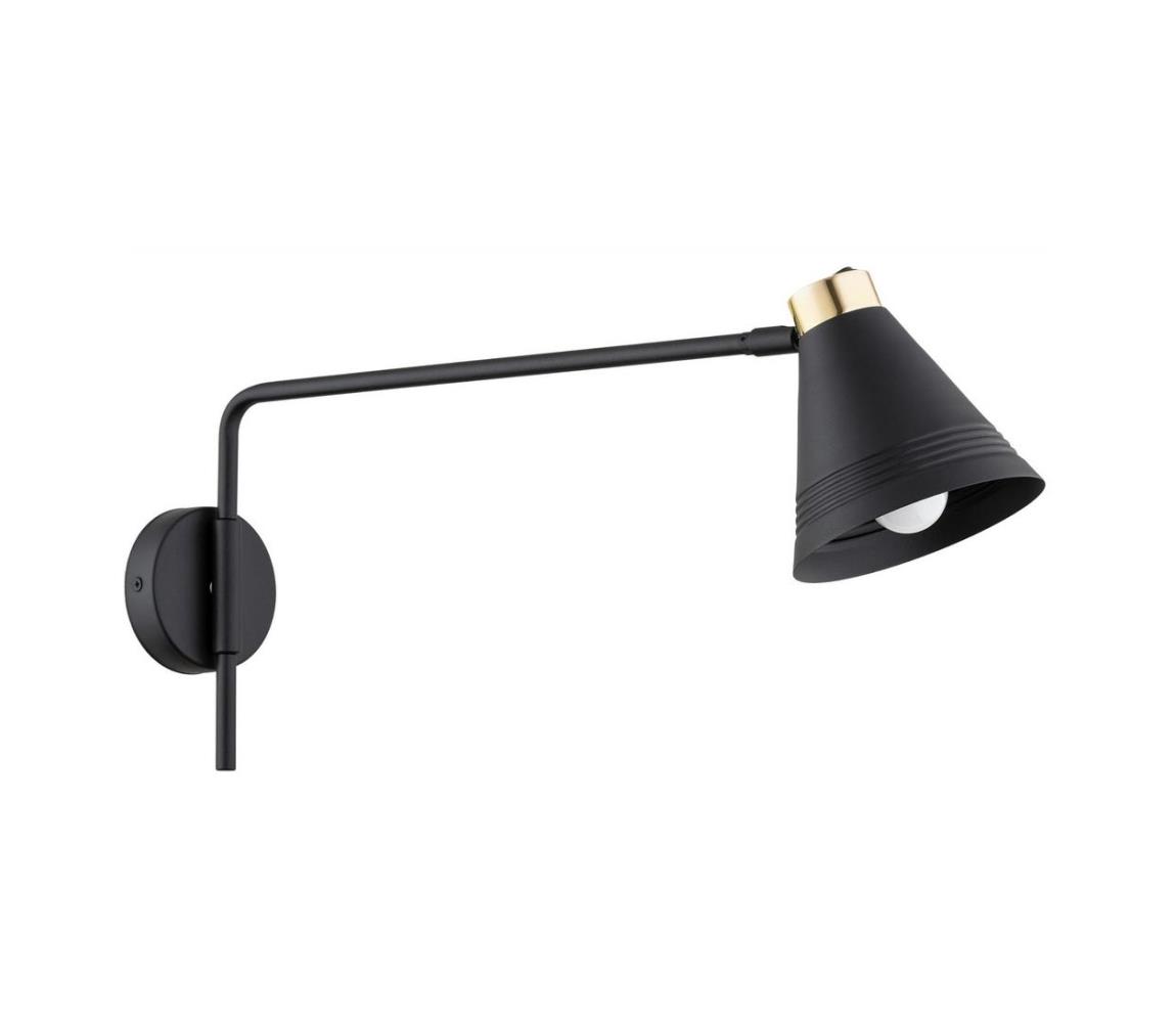 Argon Argon 8009 - Nástenná lampa AVALONE 1xE27/15W/230V 57 cm čierna/zlatá 