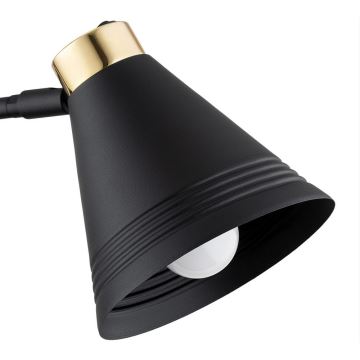 Argon 8009 - Nástenná lampa AVALONE 1xE27/15W/230V 57 cm čierna/zlatá