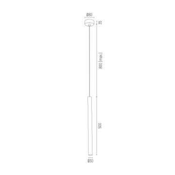 Argon 8067 - Luster na lanku ETNA 1xG9/6W/230V čierna