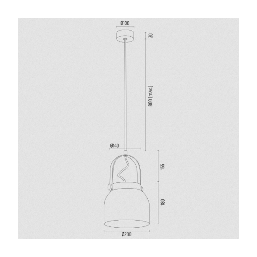 Argon 8283 - Luster na lanku LOGAN 1xE27/15W/230V pr. 20 cm zelená