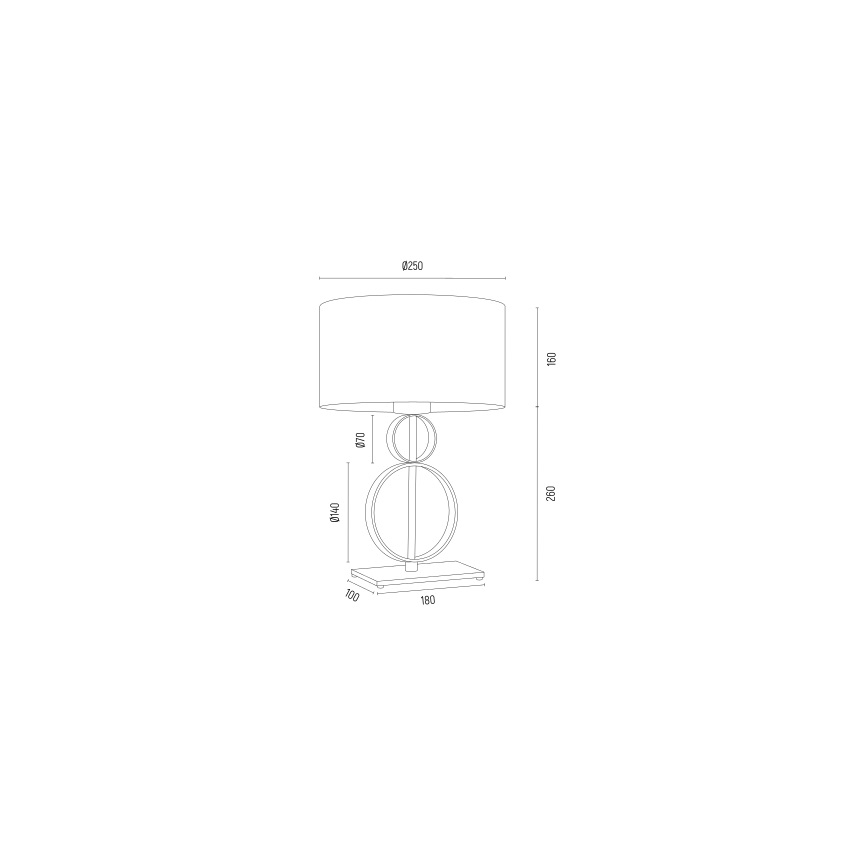 Argon 8317 - Stolná lampa PERSEO 1xE27/15W/230V 42 cm krémová/zelená