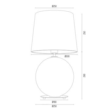 Argon 8530 - Stolná lampa HAMILTON 1xE27/15W/230V 54 cm krémová/šedá