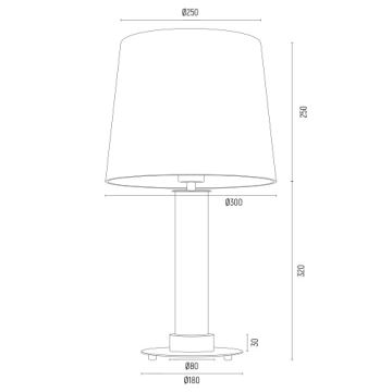 Argon 8541 - Stolná lampa HAMPTON 1xE27/15W/230V 57 cm béžová