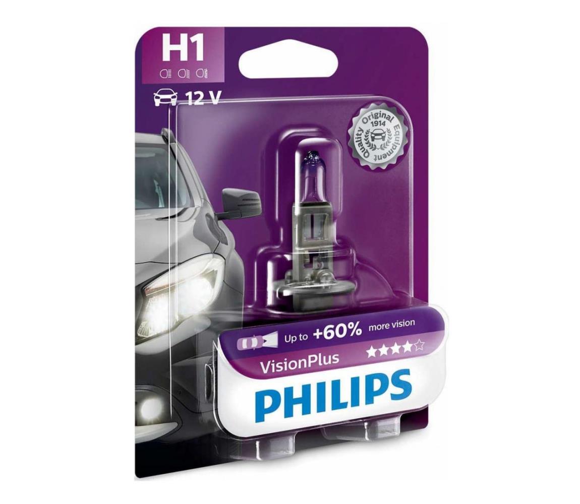 Philips Autožiarovka Philips VISION PLUS 12258VPB1 H1 P14,5s/55W/12V 3250K 