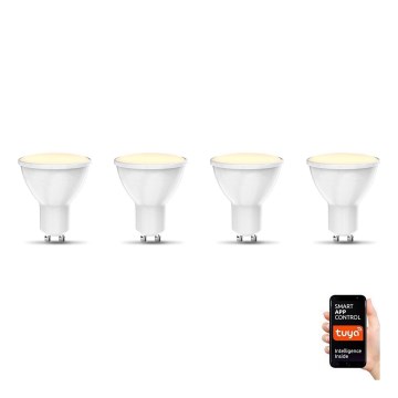 B.K. Licht 1261 - SADA 4x LED Stmievateľná žiarovka GU10/5,5W/230V Wi-Fi Tuya 2700K