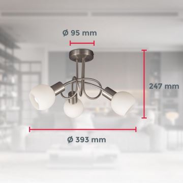 B.K. Licht 1367 - LED Prisadený luster 3xE14/5W/230V 3000K