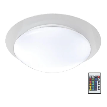 B.K.Licht BKL1025 - LED RGB Stmievateľné kúpeľňové stropné svietidlo ASKELLA LED/12W/230V IP44 + diaľkové ovládanie