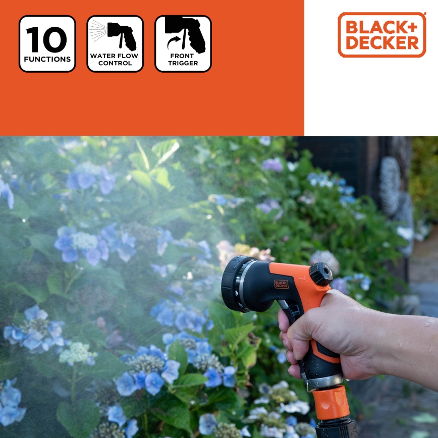 BLACK+DECKER - Zavlažovacia pištoľ 10 funkcií