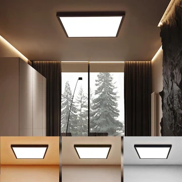 Brilagi - LED Kúpeľňové stropné svietidlo FRAME LED/50W/230V 3000/4000/6000K IP44 čierna