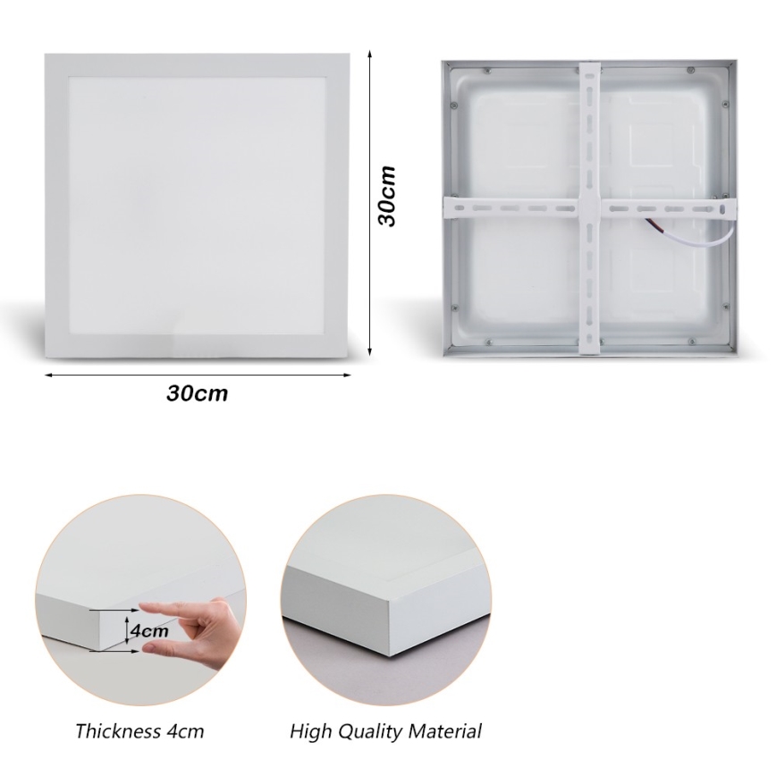 Brilagi - LED Kúpeľňové stropné svietidlo FRAME LED/24W/230V 3000/4000/6000K IP44 biela