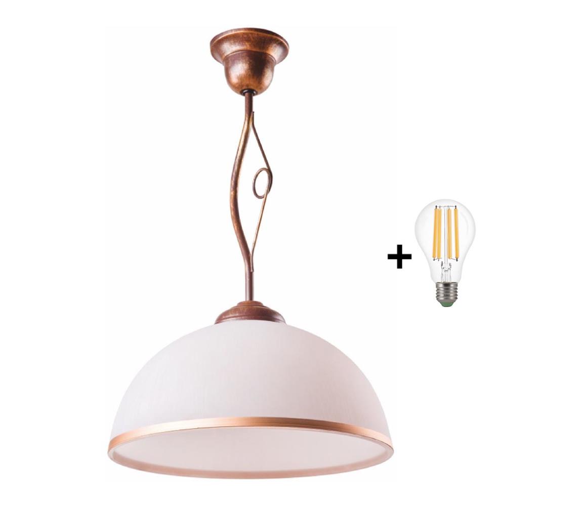 Brilagi Brilagi - LED Luster na tyči ANTICO 1xE27/60W/230V bronz patina 