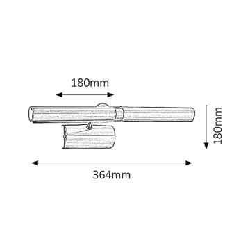 Brilagi - LED Obrazové svietidlo DANAE 2xE14/6W/230V matný chróm